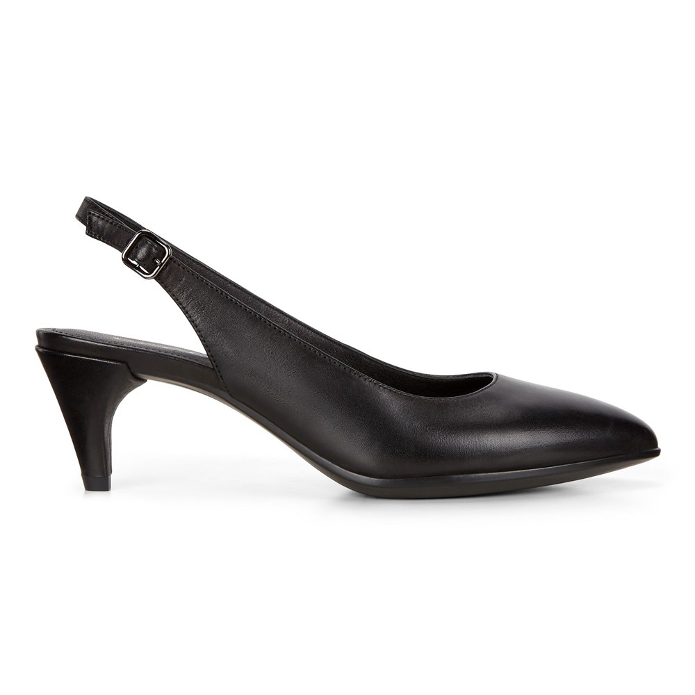 Pumps Mujer - ECCO Shape 45 Pointy Sleek Slingback - Negros - AUE346071